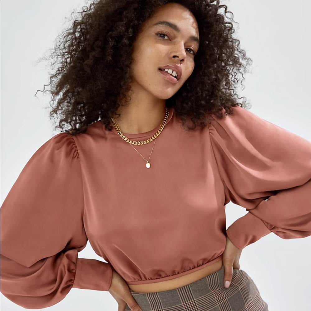 Brand new Aritzia Wilfred lily crop top